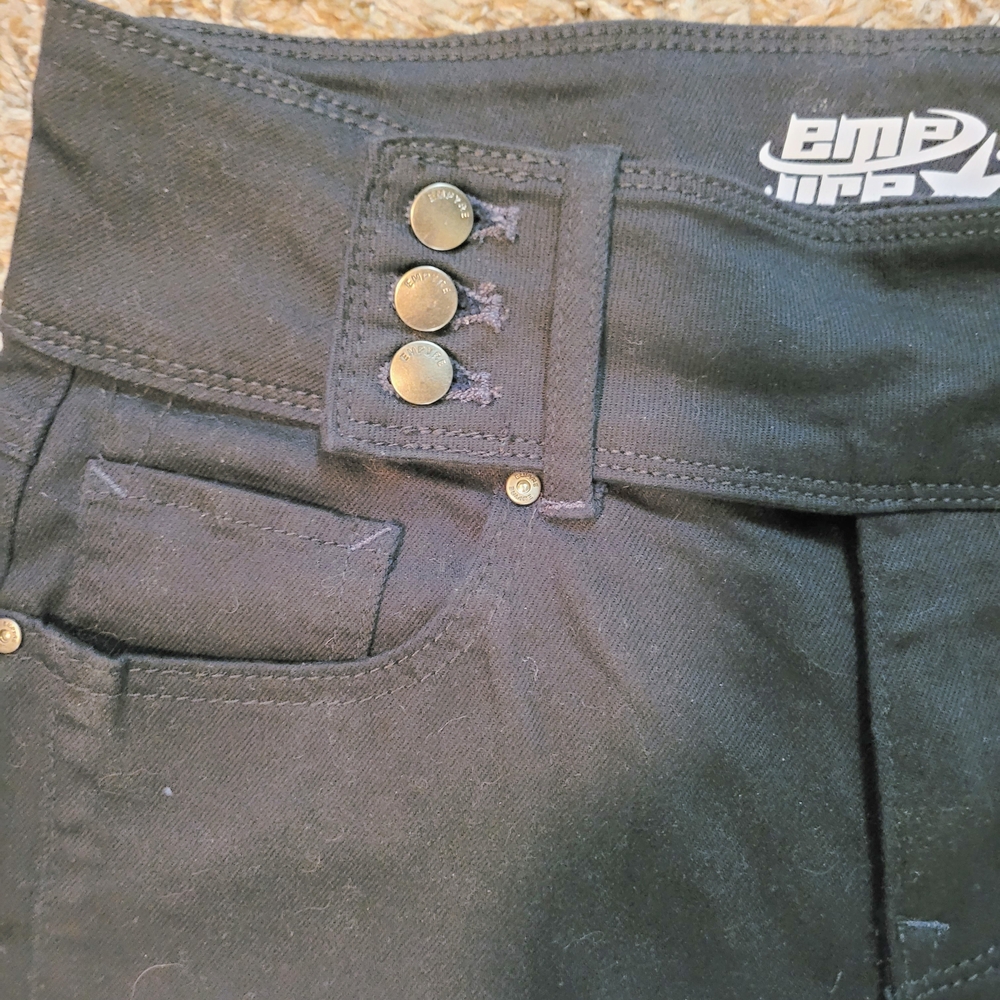Zumiez Black Triple Button Bootcut Flare Lowrise Pants - Picture 6 of 8